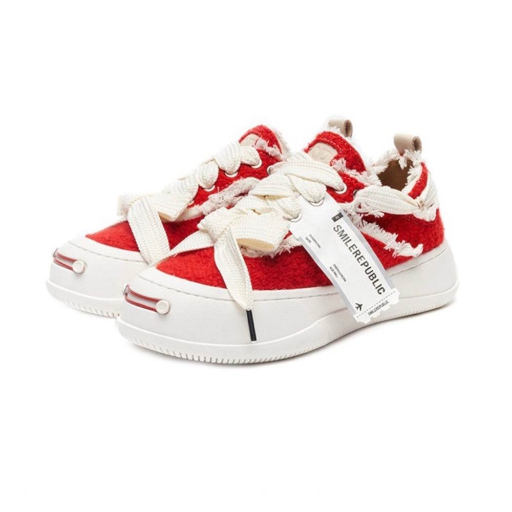 Kids Red and White Sneakers